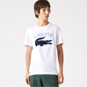 Lacoste Regular Fit Xl Crocodile Print T-shirt